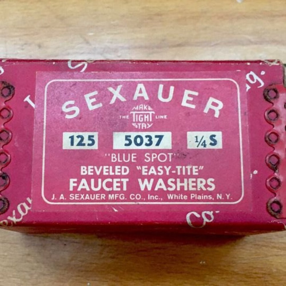 One of a kind - J. A. Sexauer Faucet Washers - Collectables - VINTAGE TOOLS NOS